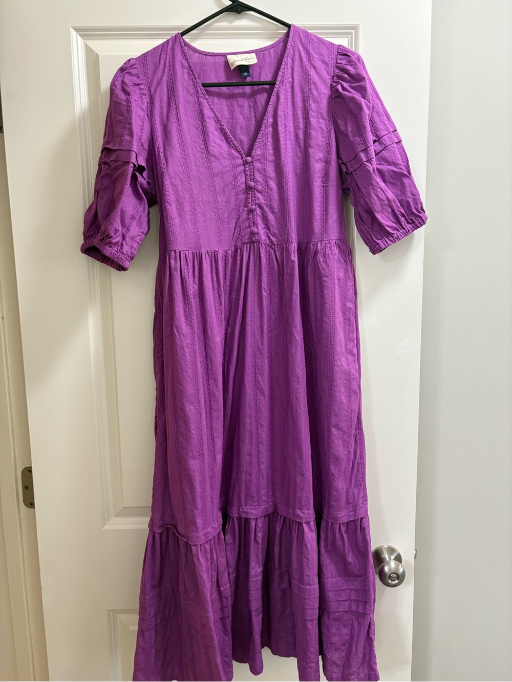 Universal Thread Purple Tiered V-Neck Kids Dress